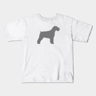 Grey Schnauzer Silhouette Kids T-Shirt